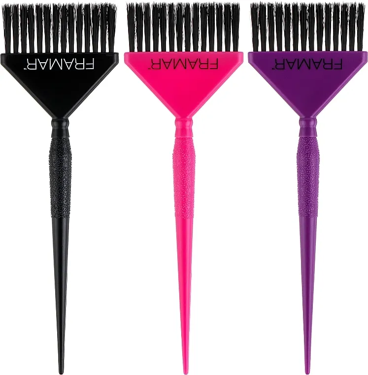 Framar Big Daddy Brush Set Široke četke za farbe, crna, roze, ljubičasta