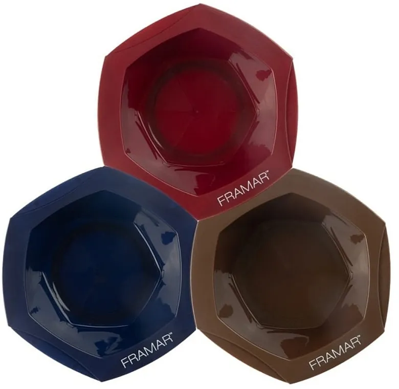 Framar Connect &amp; Color Bowl Dark Academia Set činija za farbanje kose, 3 kom.