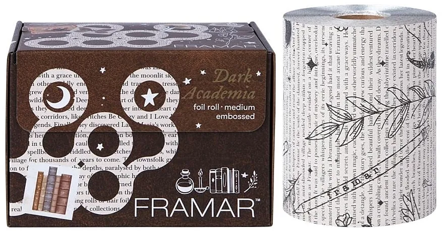 Framar Embossed Roll Medium Dark Academia Frizerska folija u rolni sa reljefom
