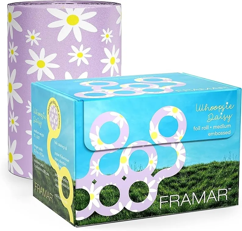 Framar Embossed Roll Medium Whoopsie Daisy Frizerska folija u rolni, 12.7cmx1m