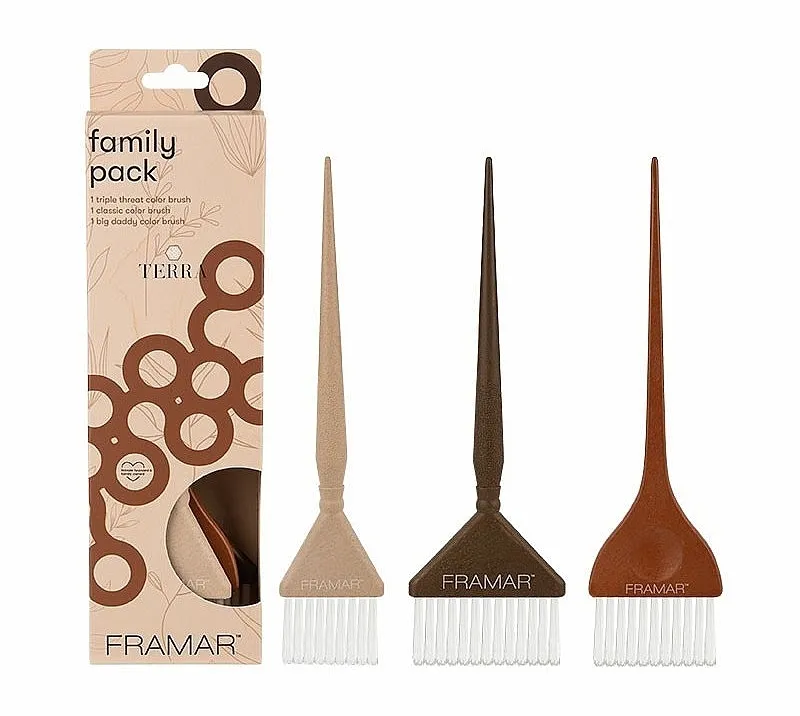 Framar Family Pack Brush Set Neutrals Terra Set četkica za farbanje kose