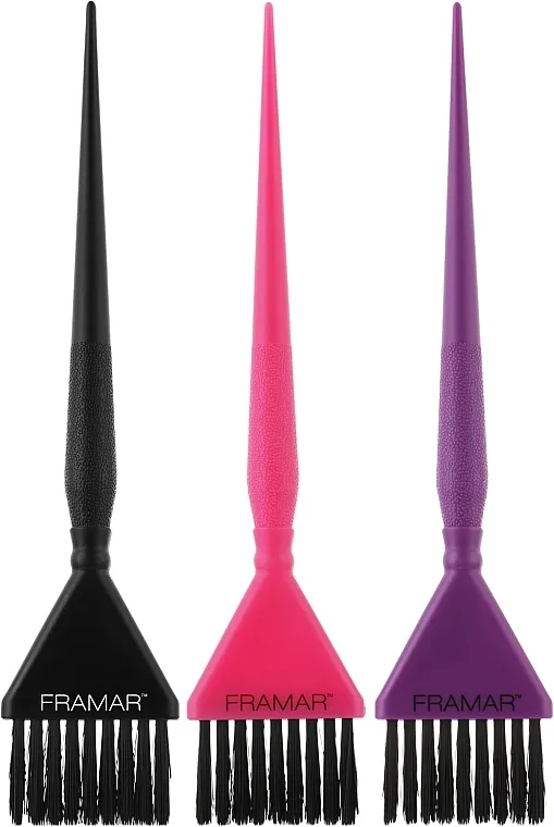 Framar Needle Coloring Brush Set četki za farbanje, crna, ljubičasta, roze
