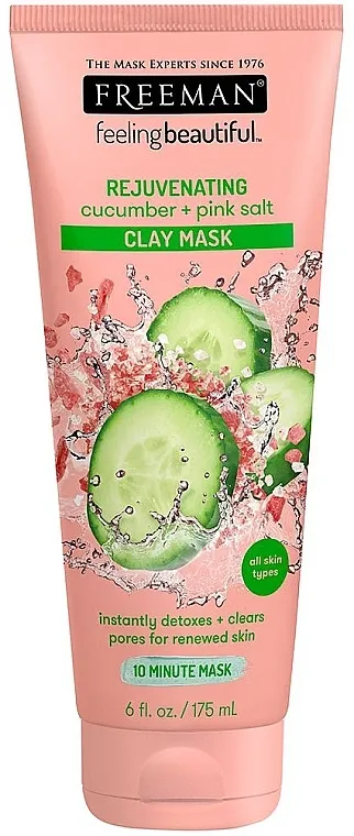 Freeman Feeling Beautiful Rejuvenating Cucumber + Pink Salt Clay Mask Glinena maska za lice "Krastavac i ružičasta sol"