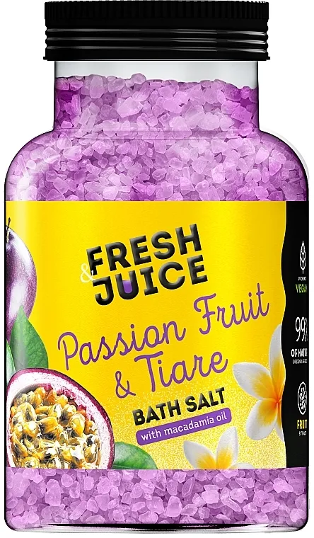 Fresh Juice Passion Fruit &amp; Tiare Bath Salt So za kupanje Marakuja i tiaré