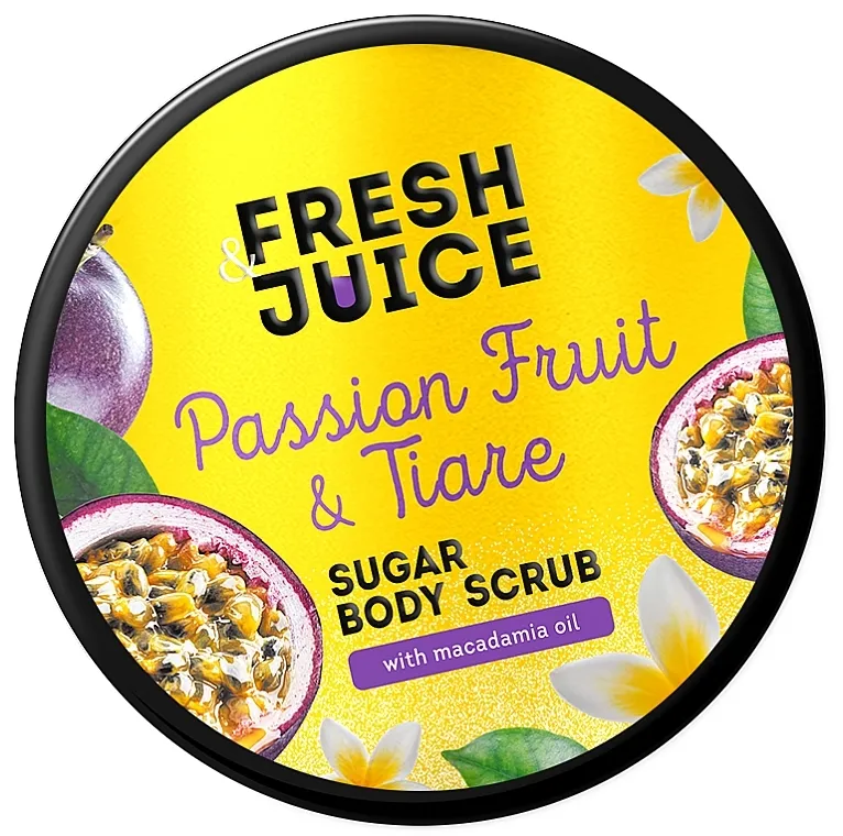 Fresh Juice Passion Fruit &amp; Tiare Sugar Body Scrub Piling za telo sa šećerom Marakuja i tiaré