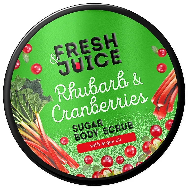 Fresh Juice Rhubarb &amp; Cranberries Sugar Body Scrub Piling sa šećerom za telo Rabarbara i brusnica