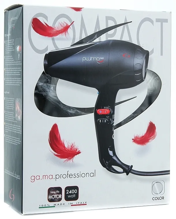 GA.MA Pluma Compact Sušilo za kosu, bijelo