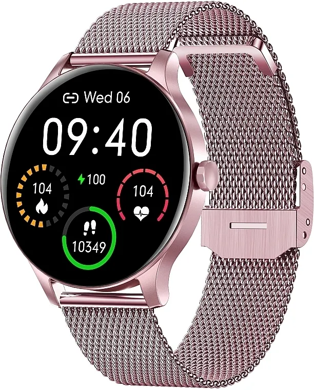 Garett Smartwatch Classy Smart sat, roze čelik