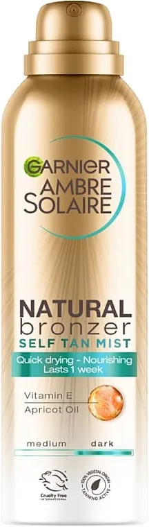 Garnier Ambre Solaire Natural Bronzer Self Tan Mist Intense Sprej za samotamnjenje