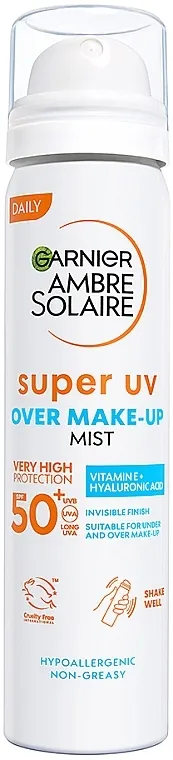 Garnier Ambre Solaire Super UV Face Mist Overmakeup SPF50 Maglica za lice