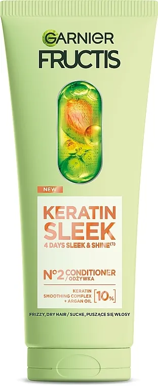 Garnier Fructis Keratin Sleek Conditioner Regenerator za kosu za zaglađivanje i sjaj