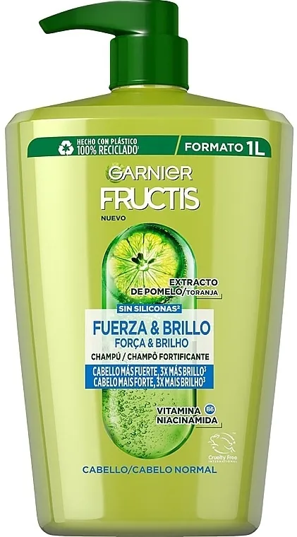 Garnier Fructis Strength &amp; Shine Shampoo Učvršćujući šampon protiv za normalnu kosu "Snaga i sjaj", sa dozatorom