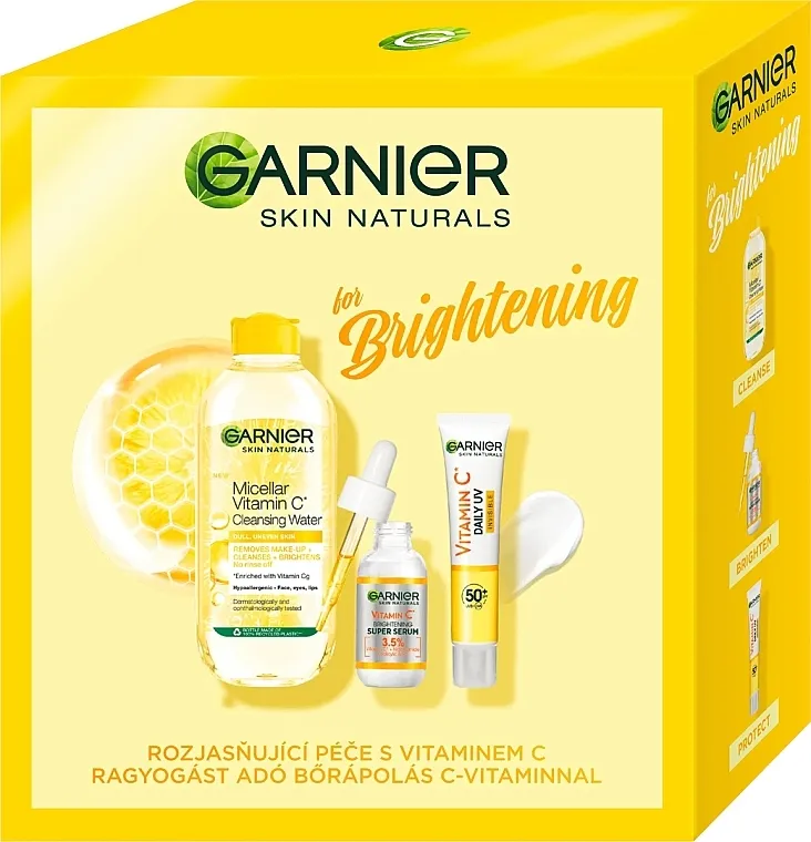 Garnier Skin Naturals For Brightening (micellar/water/400ml + ser/30ml + f/fluid/40ml) Set