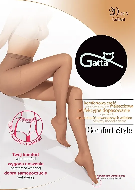 Gatta Čarape 'Comfort Style' 20 Den, daino