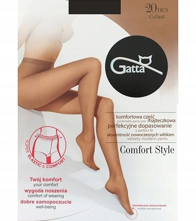 Gatta Čarape 'Comfort Style' 20 Den, moka