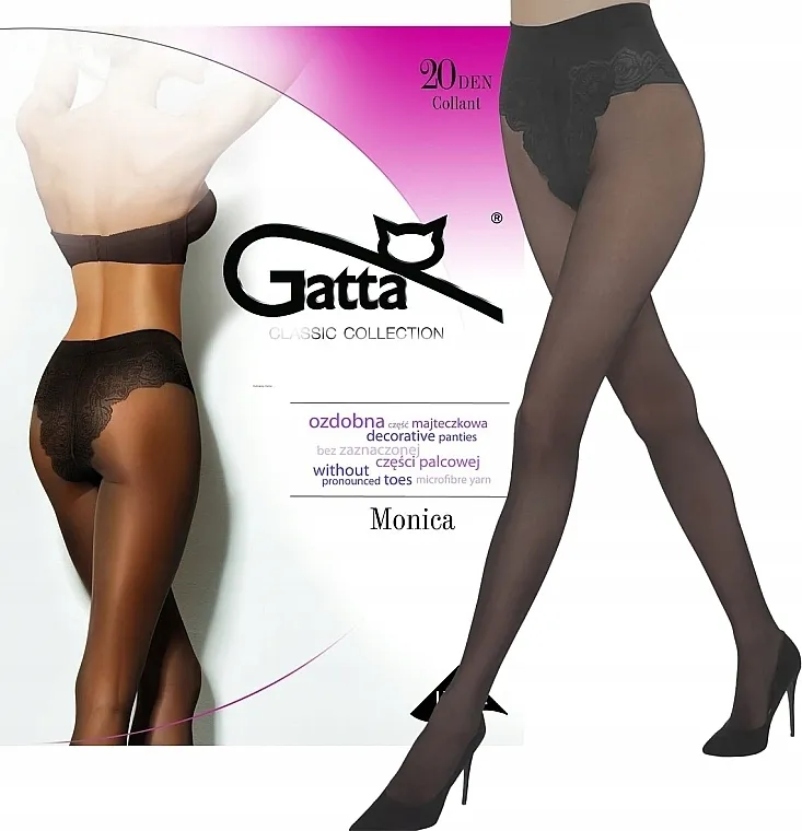 Gatta Čarape 'Monica' 20 Den, grafit