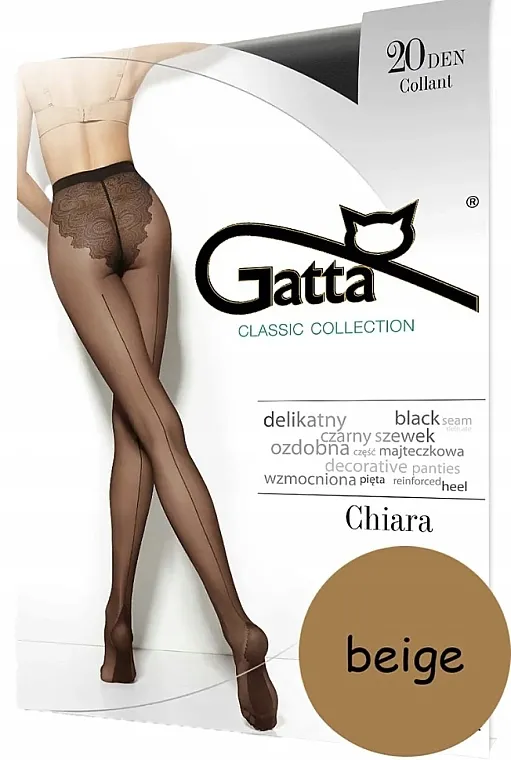 Gatta Čarape Chiara 20 Den, bež