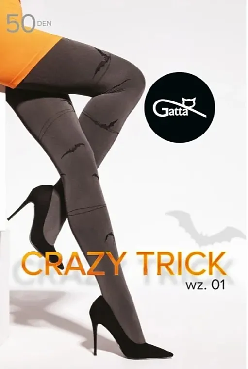 Gatta Čarape Crazy Trick W.01, 50 Den, topino/nero