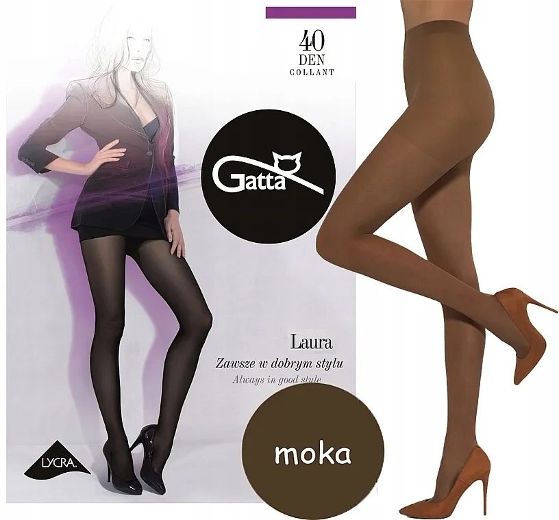 Gatta Čarape Laura 40 Den, moka