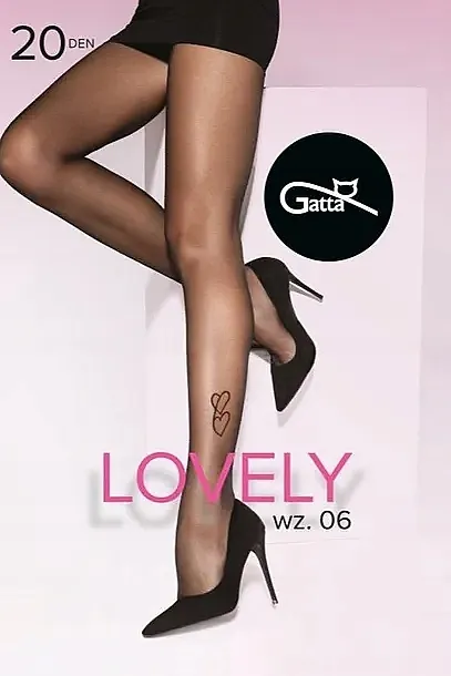 Gatta Čarape Lovely 06, 20 Den, nero
