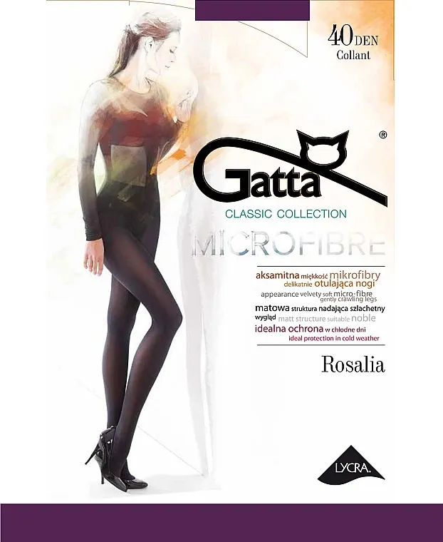 Gatta Čarape Rosalia 40 Den, vino rosso
