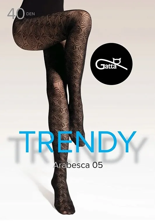 Gatta Čarape Trendy Arabesca 05, 40 Den, nero