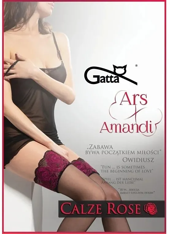 Gatta Ars Amandi Calze Rose Čarape sa čipkom Calze Rose, 20 Den, nero