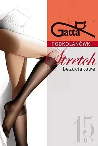 Gatta Dokolenice bez pritiska "Stretch" 15 Den, 2 para, bež