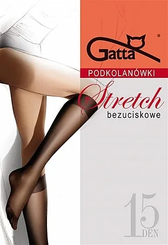 Gatta Elastične dokoljenice Stretch 15 Den, 2 para, boja koža