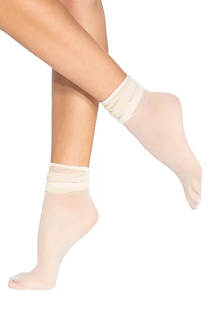 Gatta Ženske čarape Spring Vibes Uz. 05, 15 Den, off white.yellow