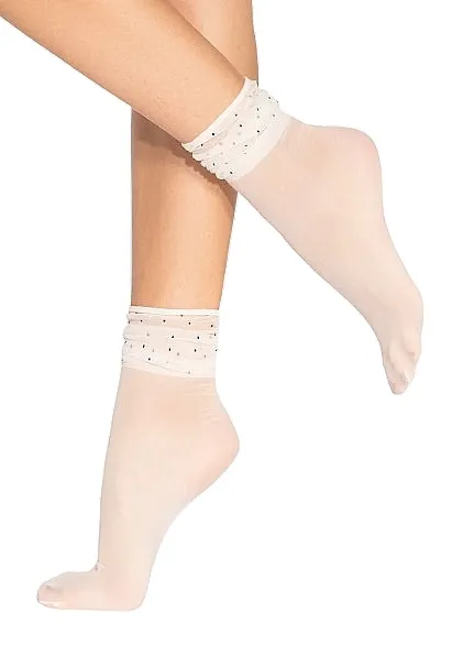 Gatta Ženske čarape Spring Vibes Wz. 05, 15 Den, off white.nero