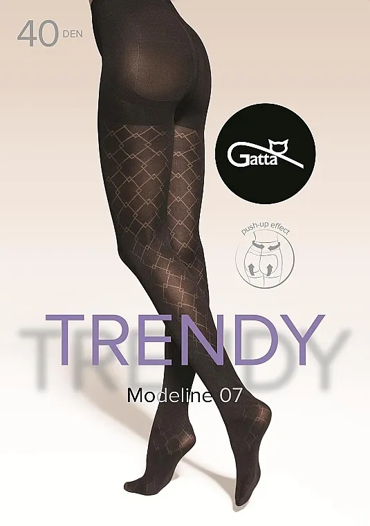 Gatta Helanke "Modeline 07" push-up, 40 Den, nero