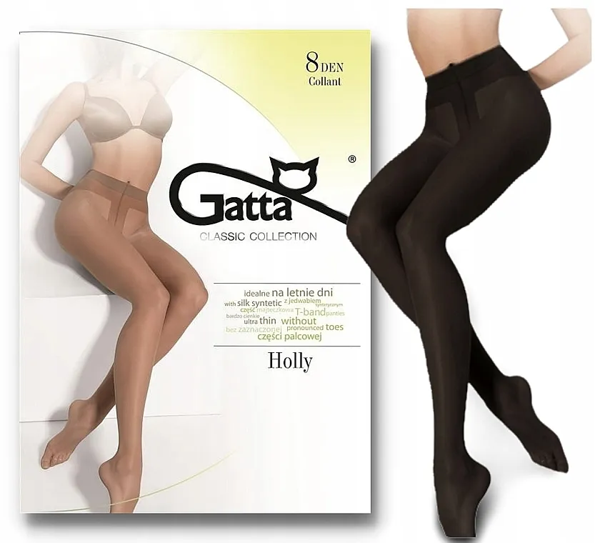 Gatta Najlon čarape 'Holly' 8 Den, nero