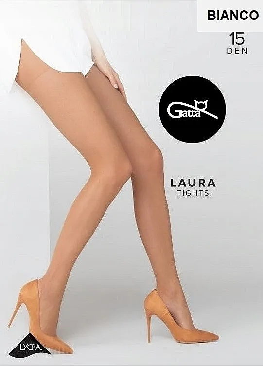 Gatta Najlon čarape Laura 15 Den, bela