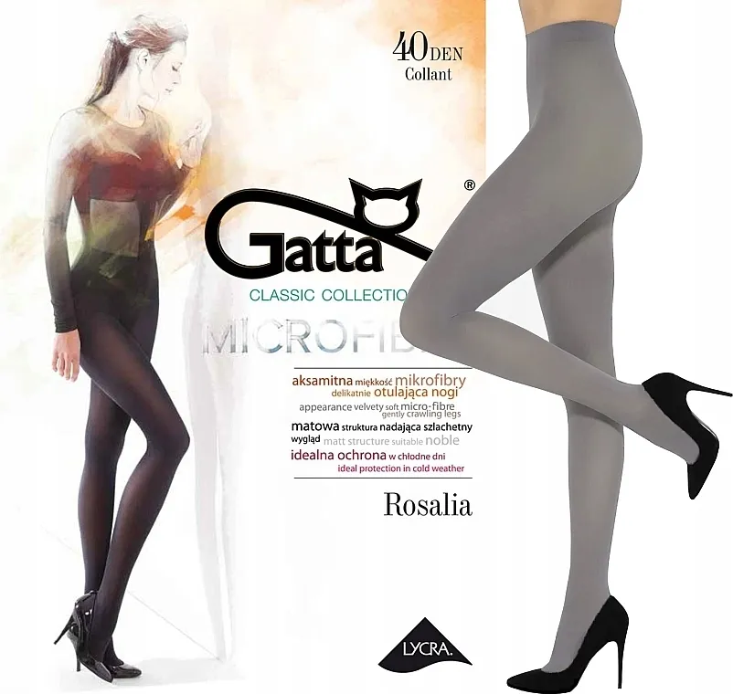 Gatta Najlon čarape Rosalia 40 Den, grigio