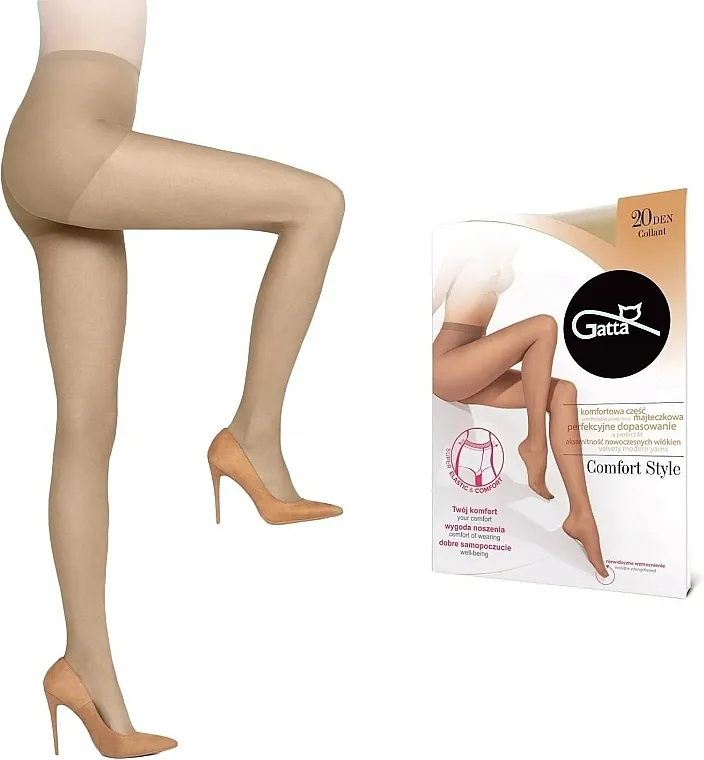 Gatta Najlonke „Comfort Style“ 20 Den, bež