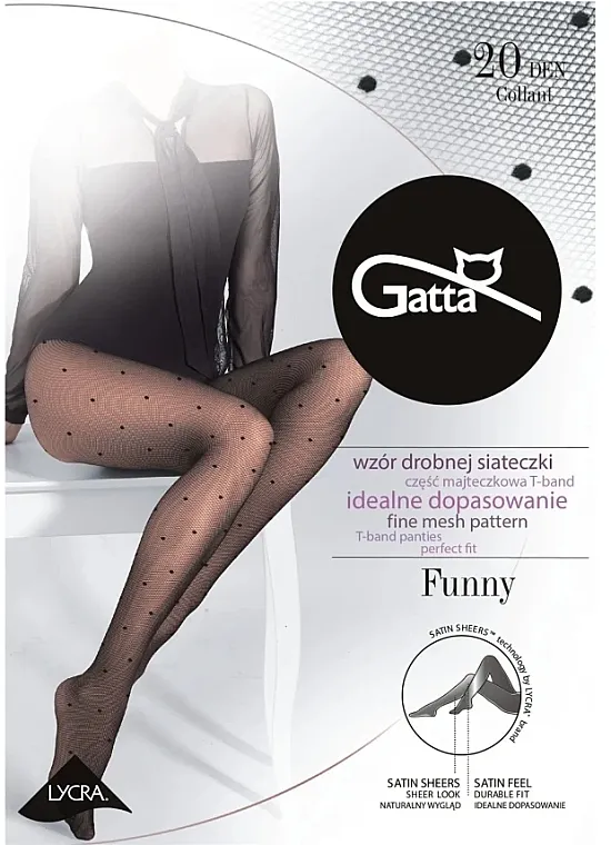 Gatta Najlonke Funny 05 20 Den, nero