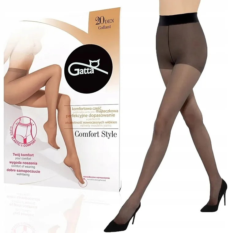 Gatta Najlonke "Comfort Style" 20 Den, crne