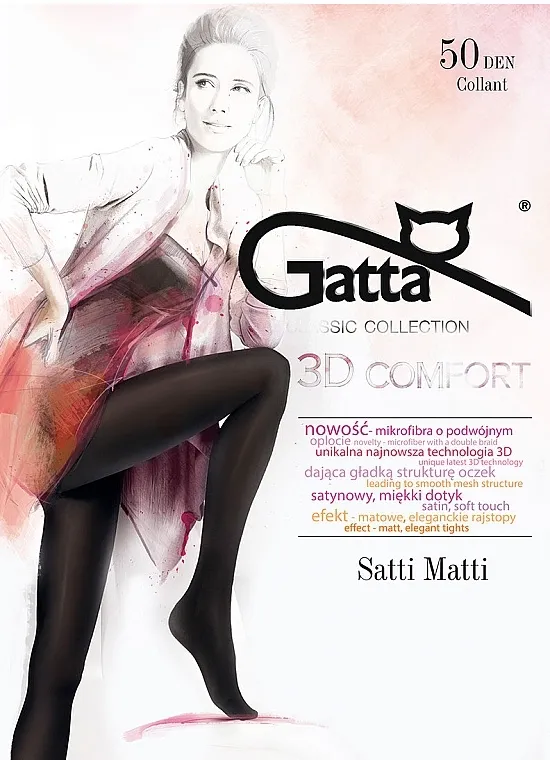 Gatta Najlonke "Satti Matti", 50 Den, nero