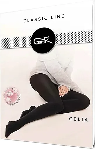 Gatta Pamučne hulahopke Celia 100 Den, nero