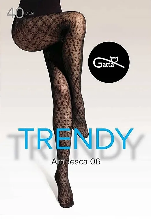 Gatta Trend čarape Arabesca 06, 40 Den, nero