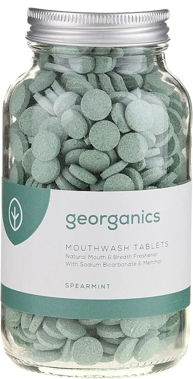Georganics Mouthwash Tablets Spearmint Tablete za ispiranje usta "Mint"