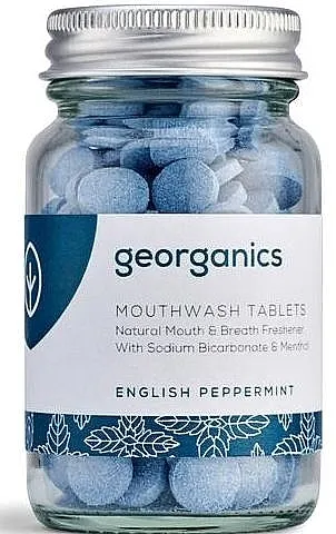 Georganics Natural Mouthwash Tablets English Peppermint Tablete za ispiranje usta "Engleska menta"