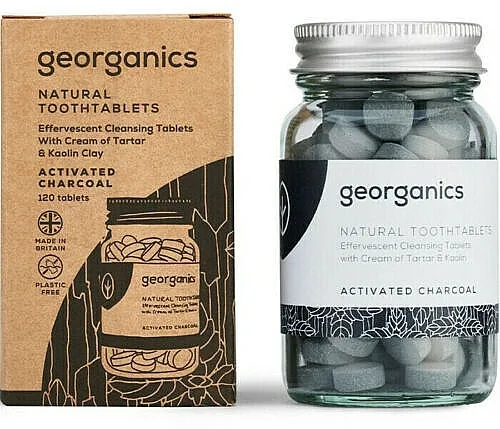 Georganics Natural Toothtablets Activated Charcoal Tablete za čišćenje zuba "Aktivni ugljen"