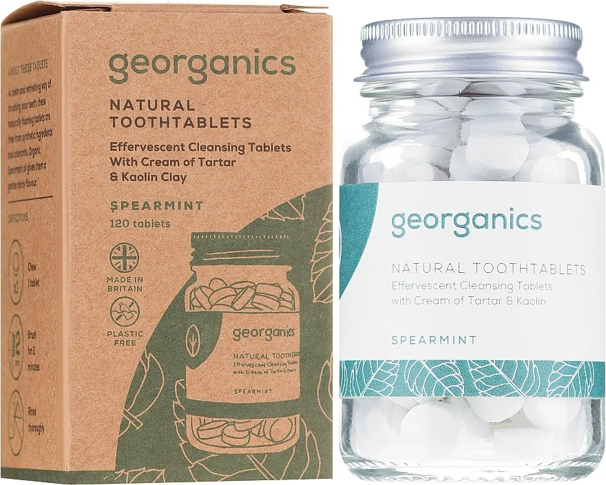 Georganics Natural Toothtablets Spearmint Tablete za čišćenje zuba "Mint"