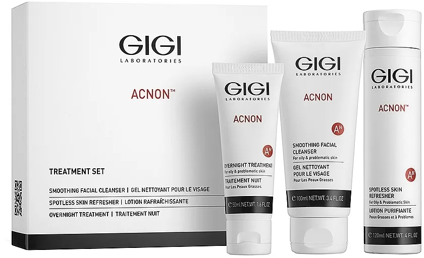 Gigi Acnon Treatment Set (cleanser 100 ml + night/cr 50 ml + refresher 120 ml)