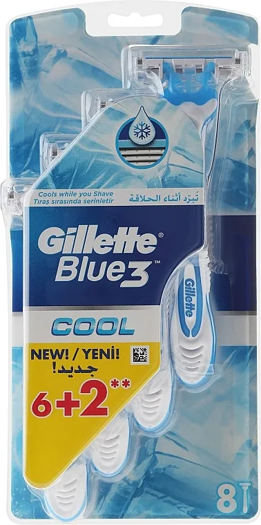 Gillette Blue 3 Cool 6+2 kom Jednokratni brijači