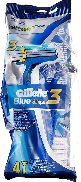 Gillette Blue 3 Simple Set britvica za jednokratnu upotrebu , 4 kom