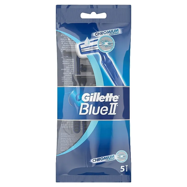 Gillette Blue II Chromium Set britvica za jednokratnu upotrebu , 5 kom