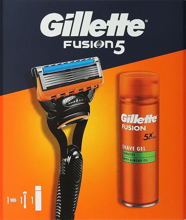 Gillette Fusion 5 (sh/gel/200ml + razor/1pcs) Set